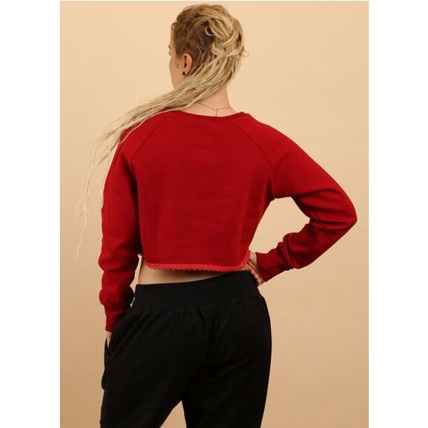Die rote Zora Damen Kurzsweater aus Bio-Baumwolle