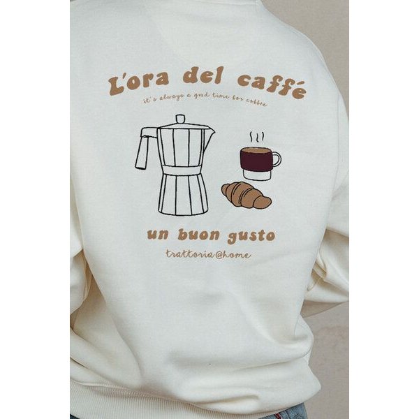 Kultgut Flauschiger Oversize Sweater / Caffé