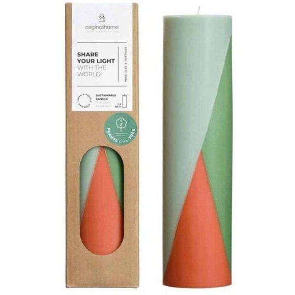 Originalhome Geruchsneutrale Diagonale Stumpenkerze – vegan & fair.