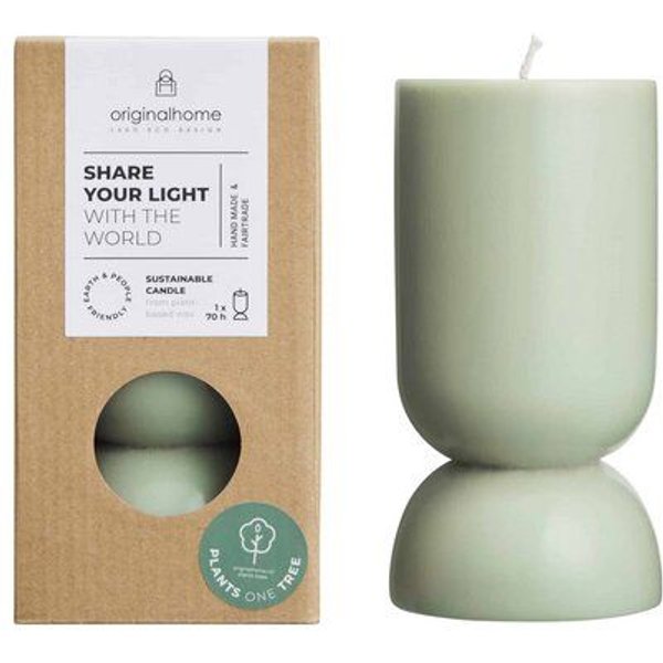 Originalhome Nachhaltiges Kerzengeschenk: Handgegossene vegane Designkerze - Organic S,