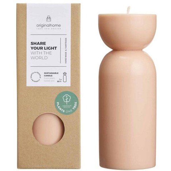 Originalhome Nachhaltiges Kerzengeschenk: Handgegossene vegane Designkerze - Organic M,