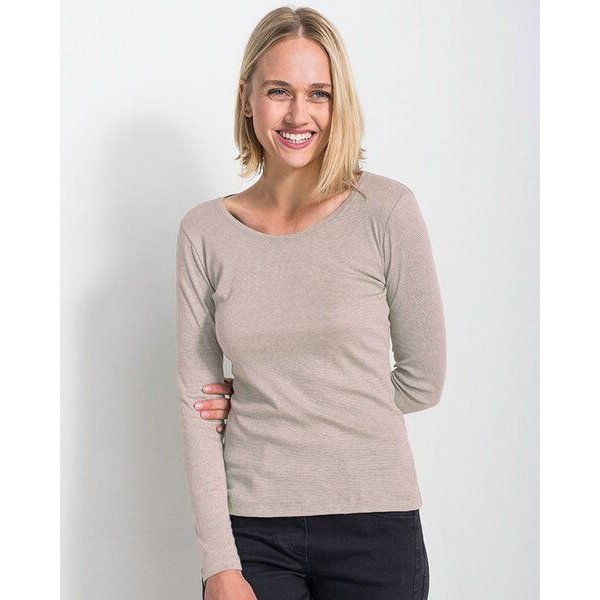 Alma & Lovis Ringel-Jerseyshirt aus Bio-Baumwolle | Melange Shirt