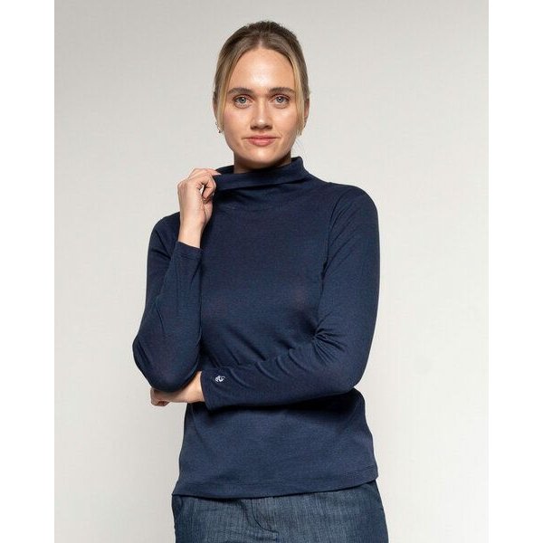 Alma & Lovis Rollkragenshirt aus Bio-Baumwoll-Jersey | Melange Rolli
