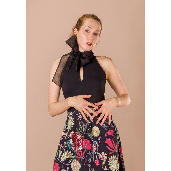 Atelier SNOW Eleganter Neckholder-Body ‘Odessa’ aus Bio-Baumwolle