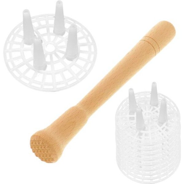 mikken Fermentier Set - 10 x Fermentier Gitter mit Holzstößel