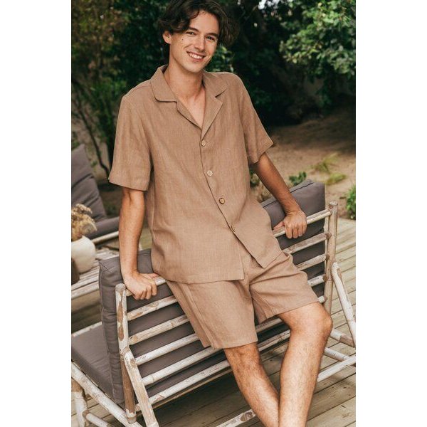 AmourLinen Leinen loungewear shorts set ASPEN