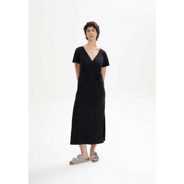 MELA V-Neck Kleid lang Style SHREOSHI