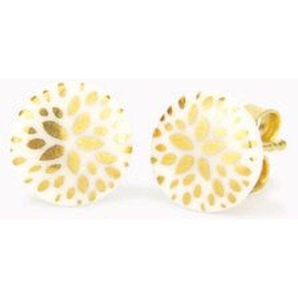 lille mus Porzellan-Ohrstecker BLUMENSTERN Porzellanschmuck
