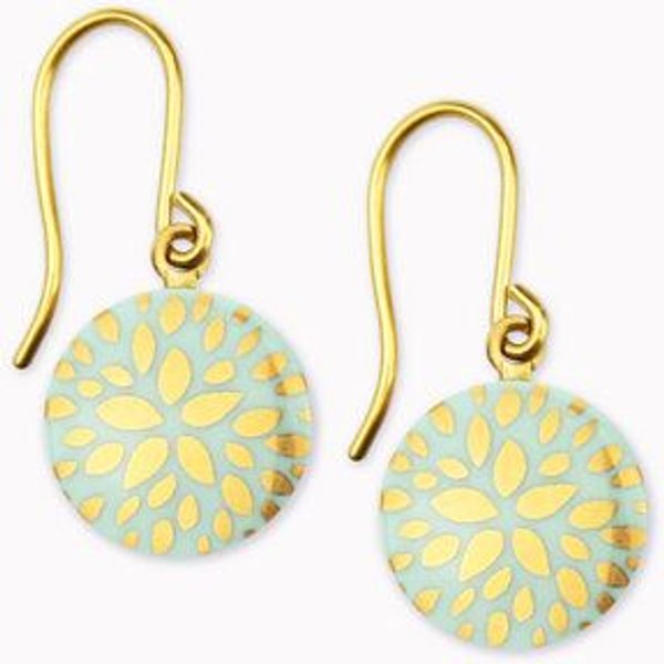 lille mus Porzellan-Ohrhänger BLUMENSTERN Porzellanschmuck