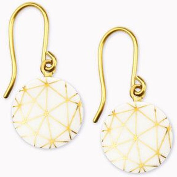 lille mus Porzellan-Ohrhänger GEO Porzellanschmuck