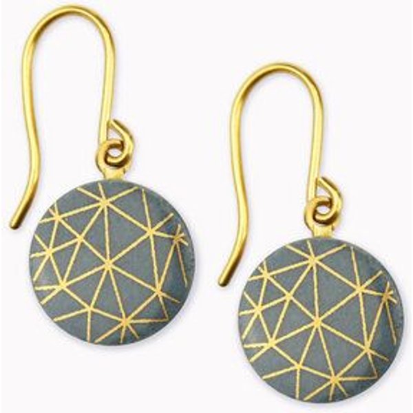 lille mus Porzellan-Ohrhänger GEO Porzellanschmuck