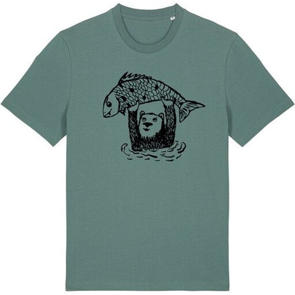 päfjes Björn der Bär & Fido der Fisch - Fair gehandeltes Männer/Unisex T-Shirt