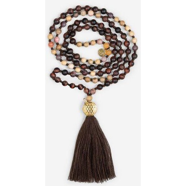 Spirit of OM Mala Hridaya Tigerauge