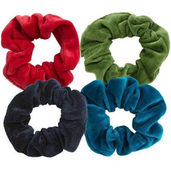 Leela Cotton 4er Scrunchies
