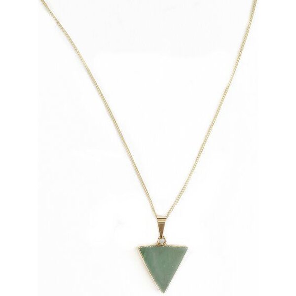 Aventurin Dreieck Halskette vergoldet von Crystal and Sage