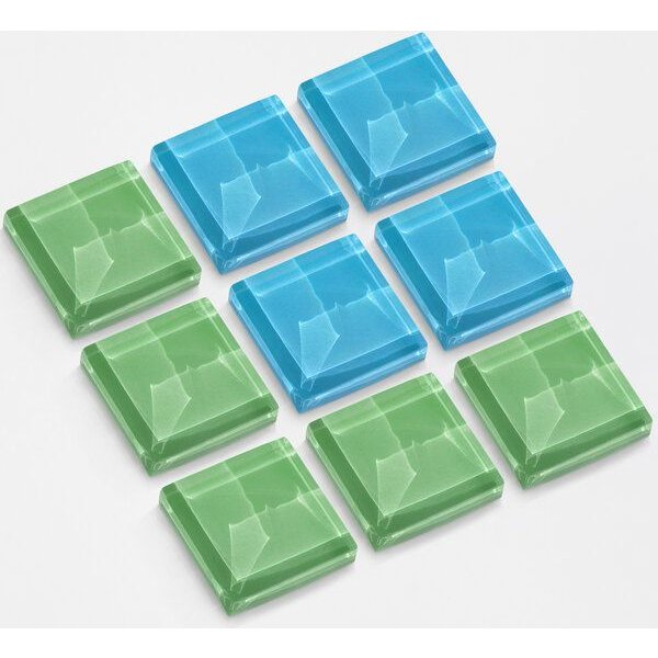 ALEXASCHA Deko Magnete aus Upcycling Glas • Set aus 9 starken Magneten • ideal zum Verschenken