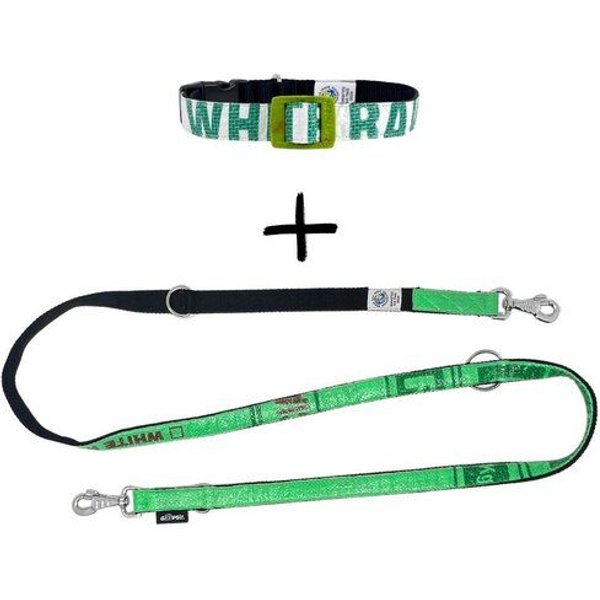 GOOPSI Hundeleine LANKA mit Halsband Gr. L (37-51cm) im Set - Grün