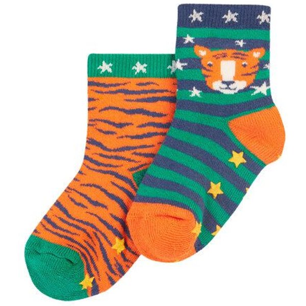 Frugi Dicke Socken in Zweierpack mit Antirutsch-Noppen