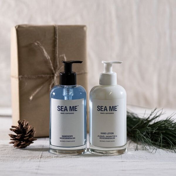 SEA ME Veganes Handpflege-Duo: Handseife & Hand Lotion (in zerooo Mehrweg)