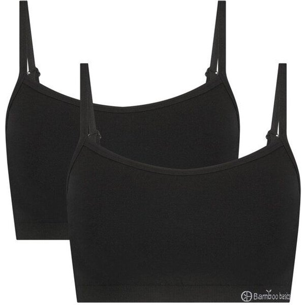 Bamboo Basics Nahtloser BH ELLE ( 2er Pack, schwarz)