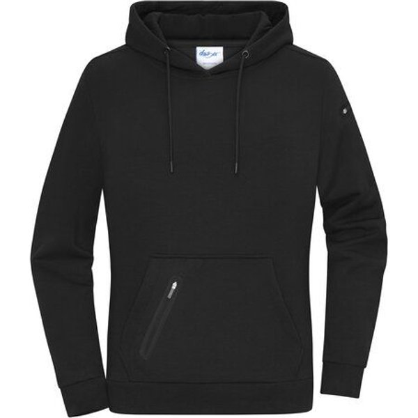 Daiber Damen Hoodie Kapuzenpullover Pullover Kängurutasche mit Reißverschlusstasche Ärmeltasche Kapuze