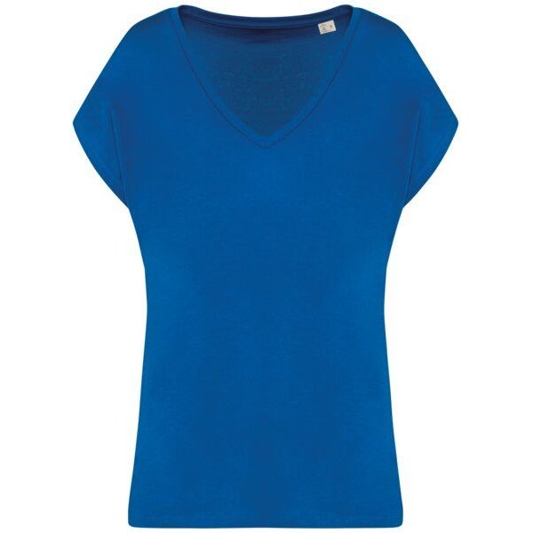 Greenspired Umweltfreundliches Loose Damen-T-Shirt mit V-Ausschnitt 130g/m S- L