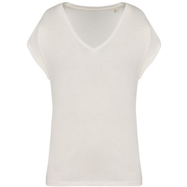 Greenspired Umweltfreundliches Loose Damen-T-Shirt mit V-Ausschnitt 130g/m S- L