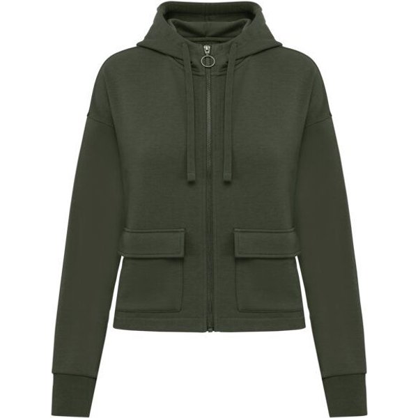 Greenspired Umweltfreundliches Damen-Kapuzensweatshirt aus French Terry mit Reißverschluss 300g/m² XS-XL