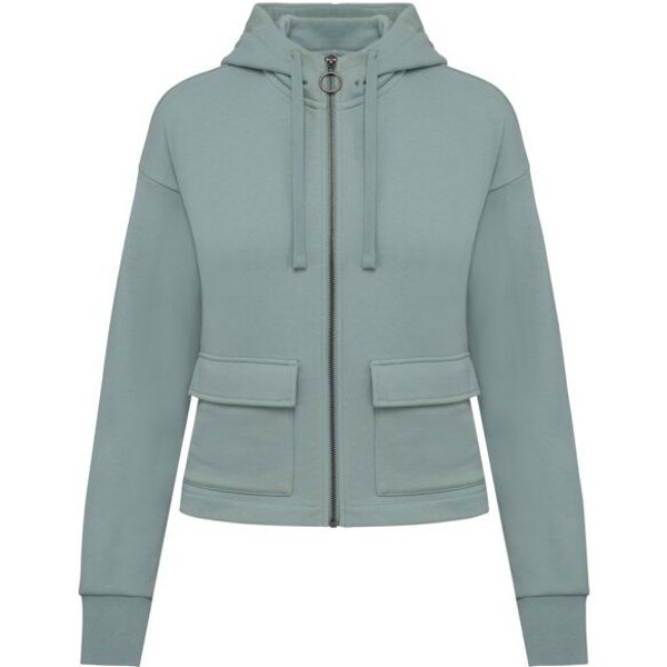 Greenspired Umweltfreundliches Damen-Kapuzensweatshirt aus French Terry mit Reißverschluss 300g/m² XS-XL