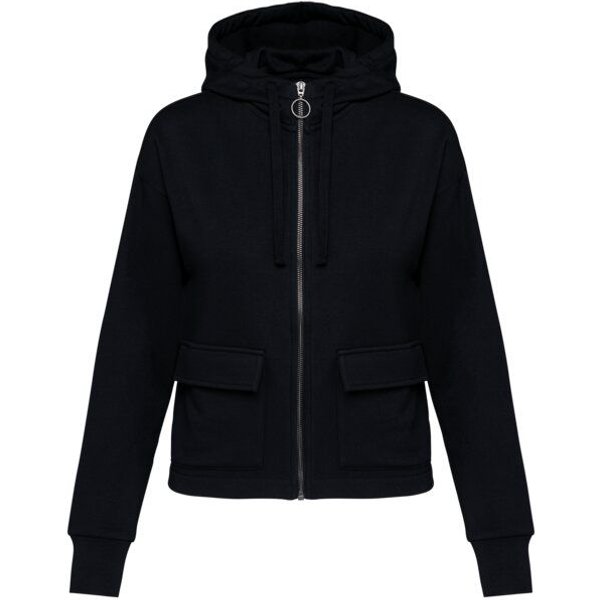 Greenspired Umweltfreundliches Damen-Kapuzensweatshirt aus French Terry mit Reißverschluss 300g/m² XS-XL