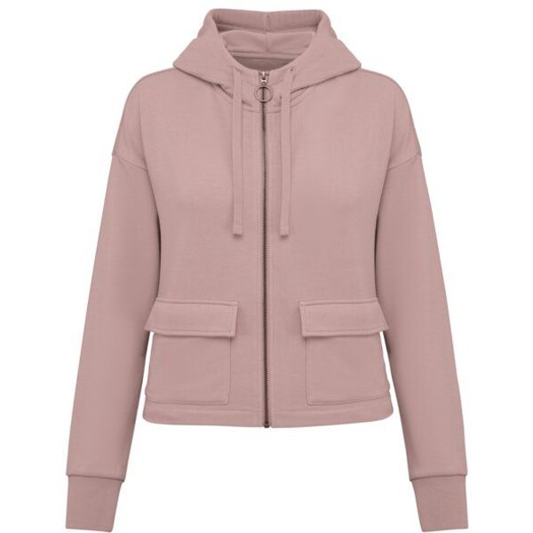Greenspired Umweltfreundliches Damen-Kapuzensweatshirt aus French Terry mit Reißverschluss 300g/m² XS-XL