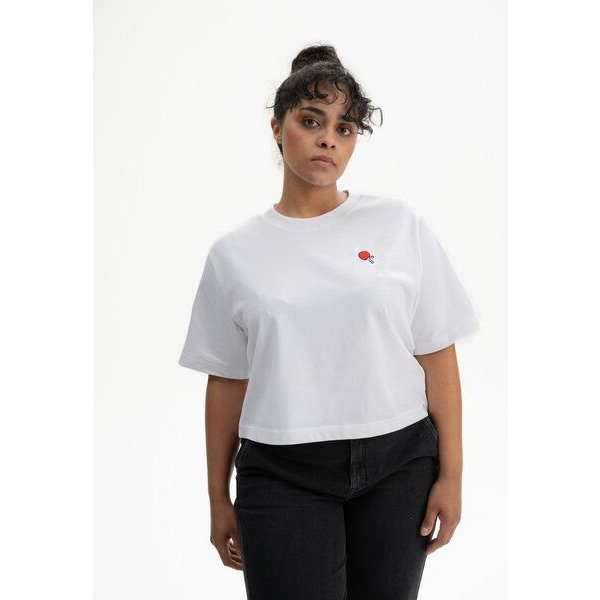 MELA Cropped T-Shirt schwer JOSHNA Stickerei