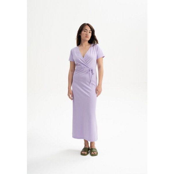 MELA V-Neck Kleid lang Style SHREOSHI