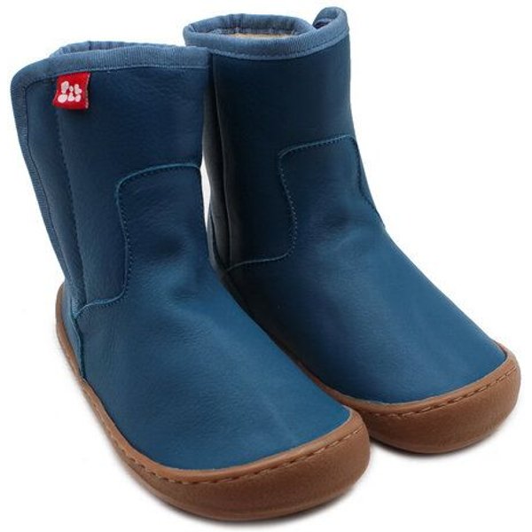 Pololo Barfuß Kinderstiefel aus Biowolle und chromfrei gegerbtem Leder