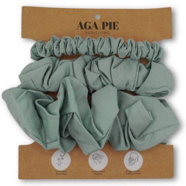 AGA.PIE Scrunchie-Set aus 100% Lyocell aus Bambuscellulose