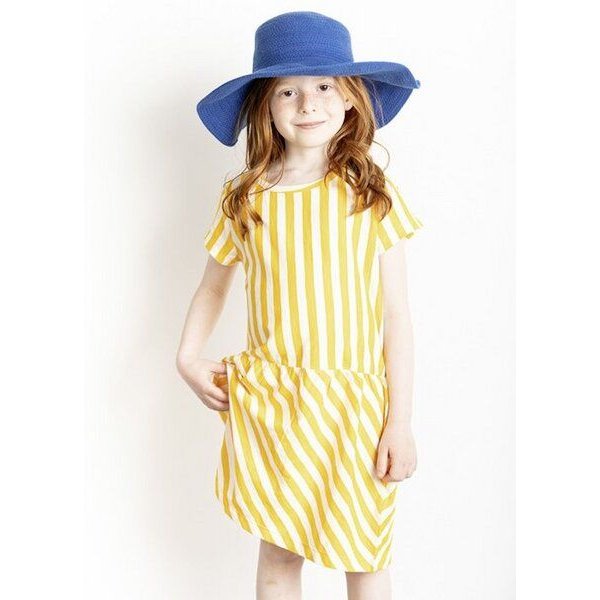 sense-organics Sommerkleid gelb geringelt, Agona von Sense Organics