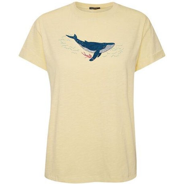 GREENBOMB Animal Whale Dive Stop - Lässiges T-Shirt aus Bio-Baumwolle / hochwertiger Print / Fair & Vegan