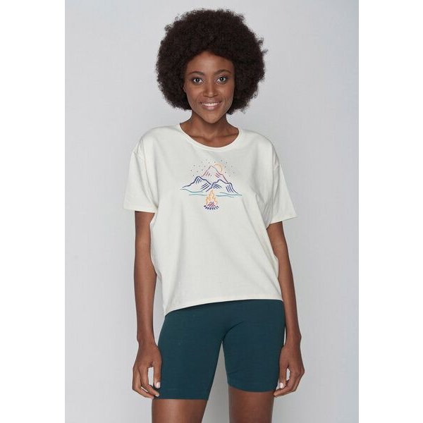 GREENBOMB Nature Aqua Fire Feel - Lässiges T-Shirt aus einem Bio-Baumwoll Mix / hochwertiger Print / Fair & Vegan