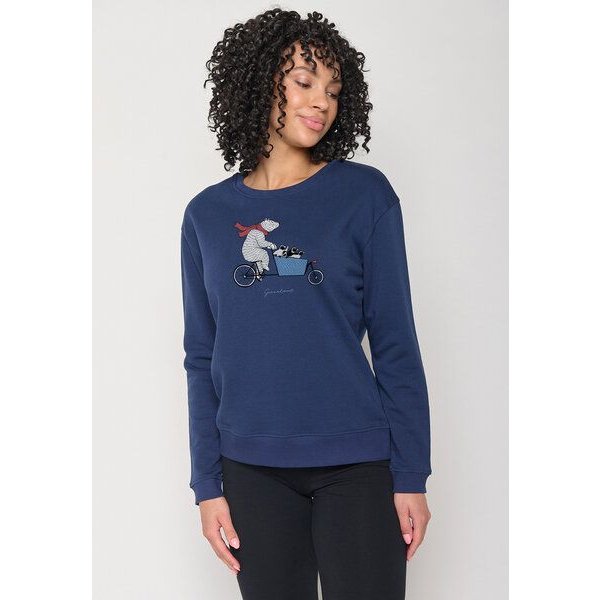 GREENBOMB Bike Cargo Bear Canty - Bequemes Sweatshirt aus Bio-Baumwolle / hochwertiger Print / GOTS / Fair & Vegan