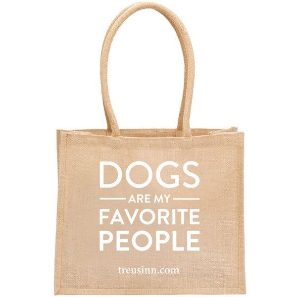 Treusinn Eco Shopper "Dogs Favorite People" / 100% Jutegewebe / umweltfreundlich