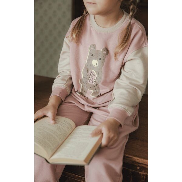 tetoi-vienna TENCEL kuscheliges Kinder Sweatshirt Hose Set "Alpenflausch Bär"