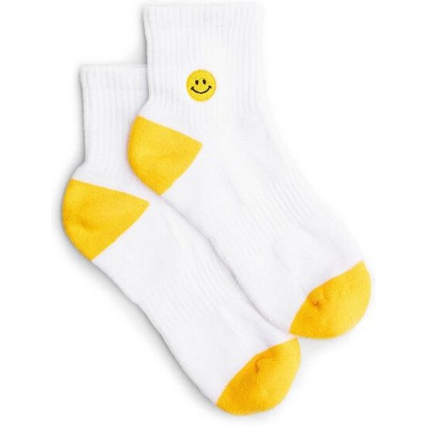 Natural Vibes Smiley Quarter Socken | Bio GOTS | Sneaker Socken mit Smile | Herren Damen Socken |