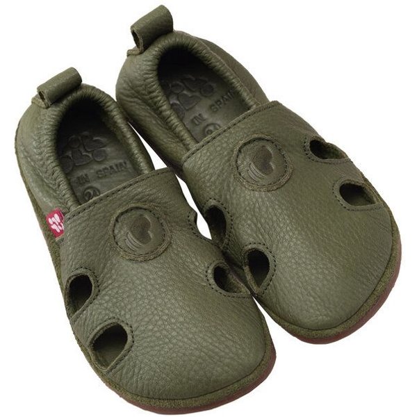 Pololo Barfußschuh "Sommer" aus pflanzlich gegerbtem Leder mit Gummisohle, Größen 20-34