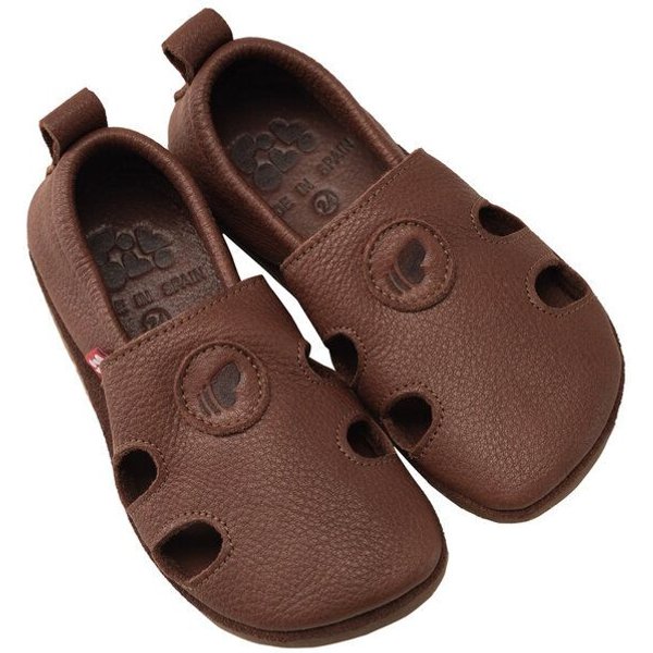 Pololo Barfußschuh "Sommer" aus pflanzlich gegerbtem Leder mit Gummisohle, Größen 20-34