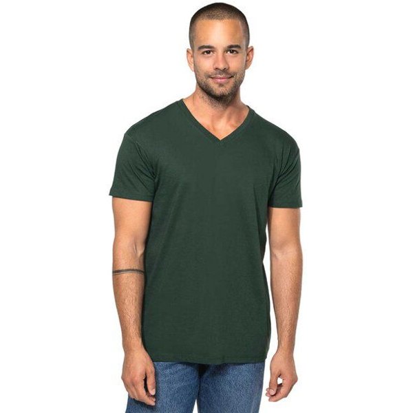 YTWOO Basic Herren T-Shirt mit V-Ausschnitt aus Bio-Baumwolle