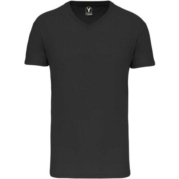 YTWOO Basic Herren T-Shirt mit V-Ausschnitt aus Bio-Baumwolle