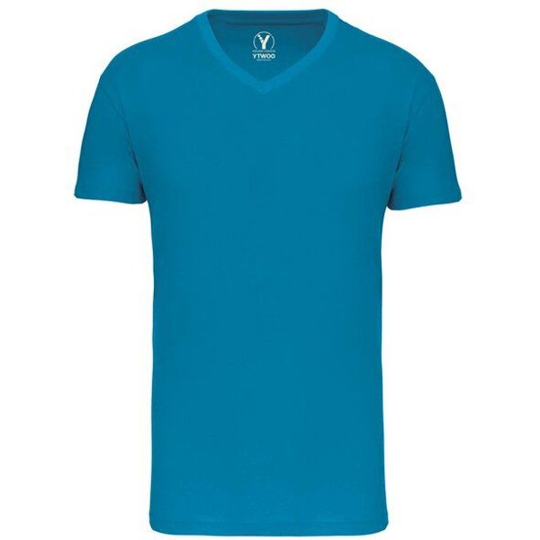 YTWOO Basic Herren T-Shirt mit V-Ausschnitt aus Bio-Baumwolle