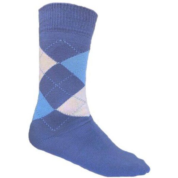 108 Degrees 7er Pack Herren Socken blau kariert GOTS