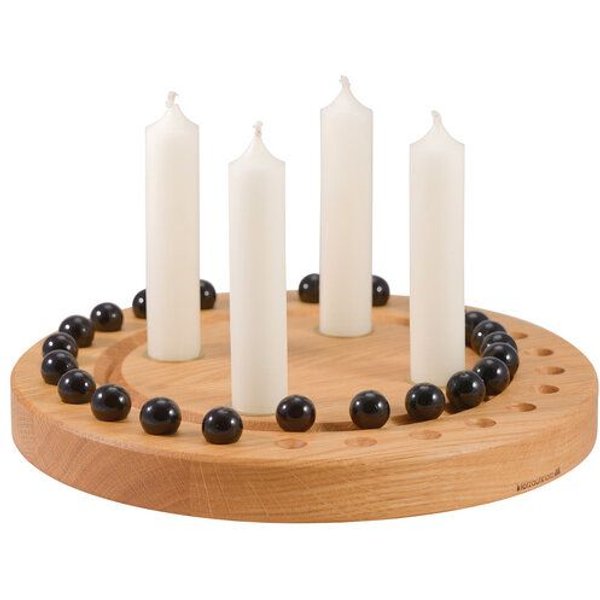 klotzaufklotz Adventskalender und Adventskranz für Stabkerzen