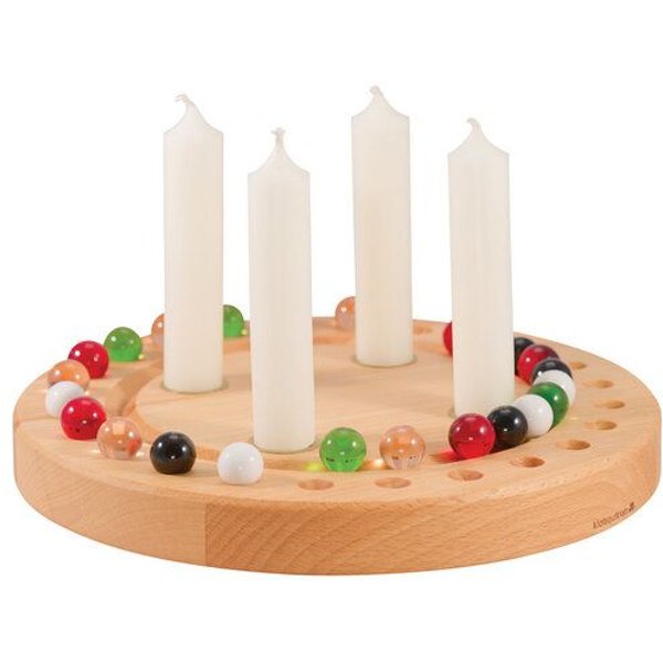 klotzaufklotz Adventskalender und Adventskranz für Stabkerzen